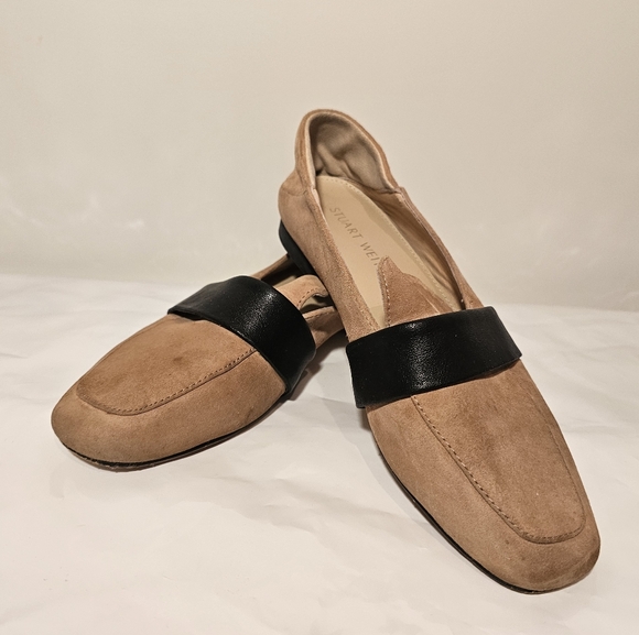 STUART WEITZMAN | Wylie Flat Suede Fold-Down Loafers Sz 36 - 5.5 US - Picture 2 of 12